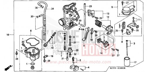 CARBURATEUR XR400RY de 2000